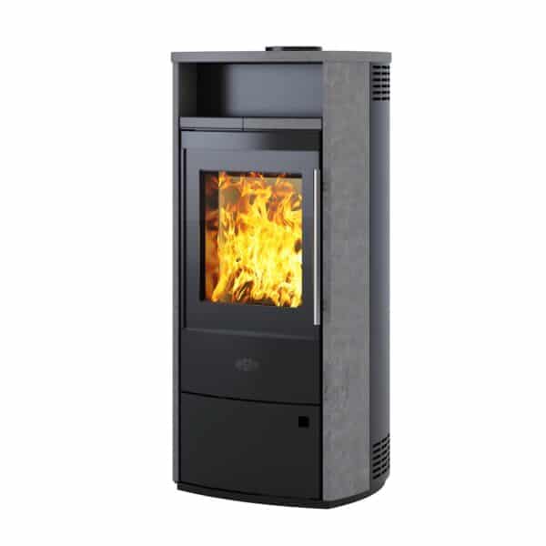 Kleining Kaminofen Dublin mit Natursteinverkleidung 6 KW EEK: A+