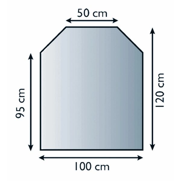 Lienbacher Funkenschutzplatte Glasbodenplatte 6-Eck 8mm Stärke