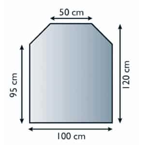 Lienbacher Funkenschutzplatte Glasbodenplatte 6-Eck 6mm Stärke