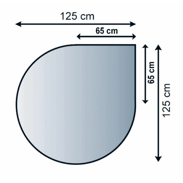 Lienbacher Funkenschutzplatte Glasbodenplatte Tropfenform 6mm Stärke