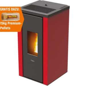 Pegaso Pelletofen Vera Stahl Bordeaux 6 kW EEK: A+