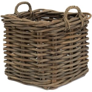 Westmann Rattan Kaminholzkorb Vida L Braun 50x50x45 cm