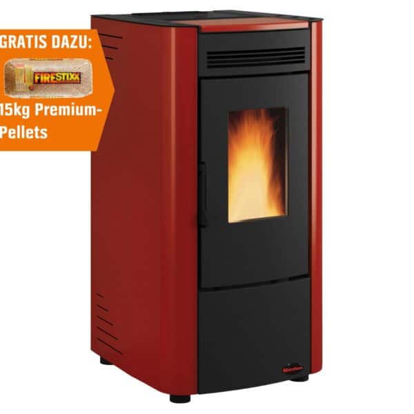 Extraflame Pelletofen Ketty Stahl Bordeaux 2