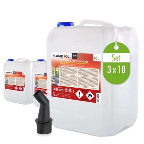 Flambiol Bioethanol 100% Hochrein 3 x 10l